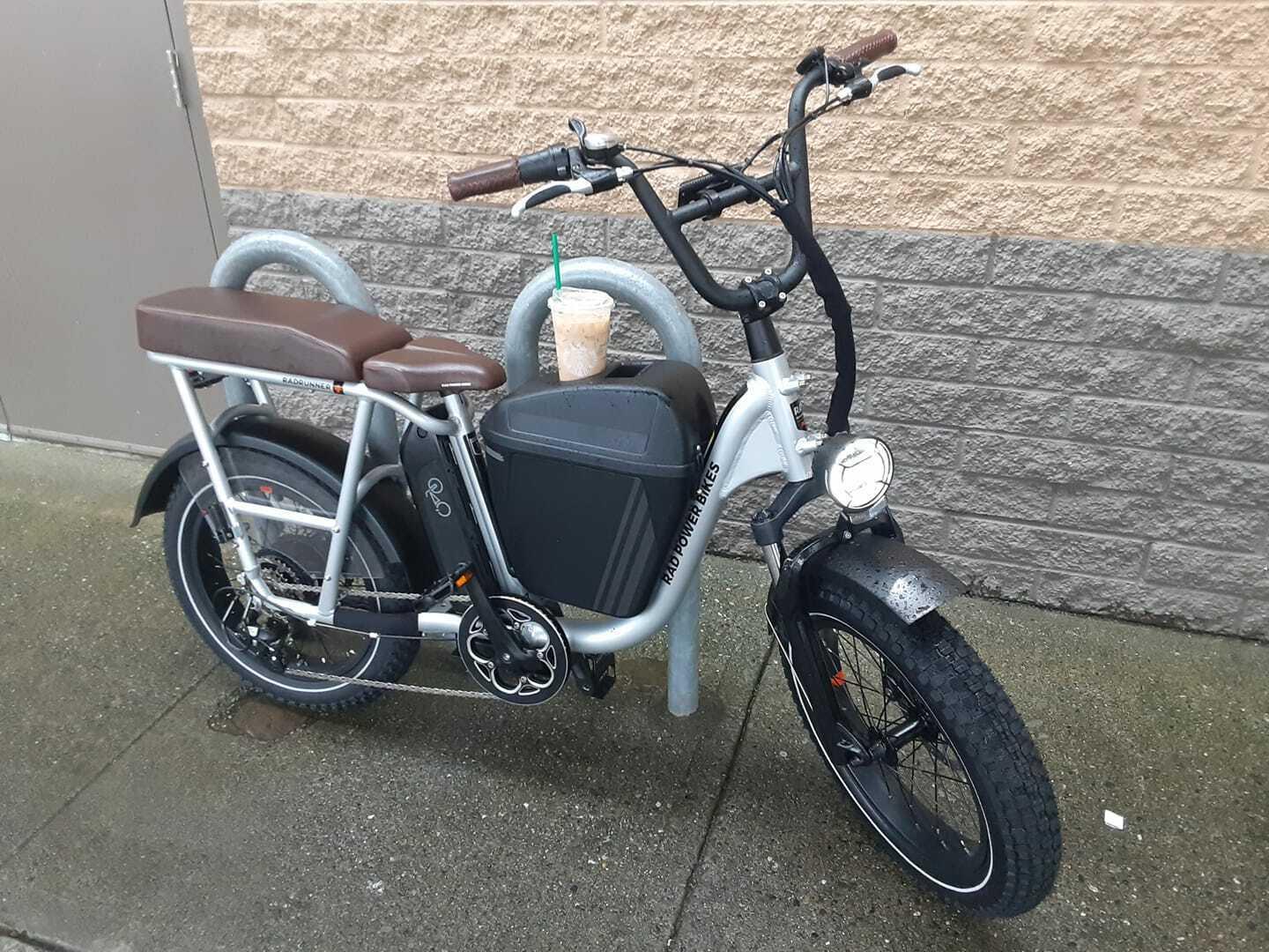 2021 Rad Power Bikes Rad Runner Plus Silver, gray or bare metal and Black