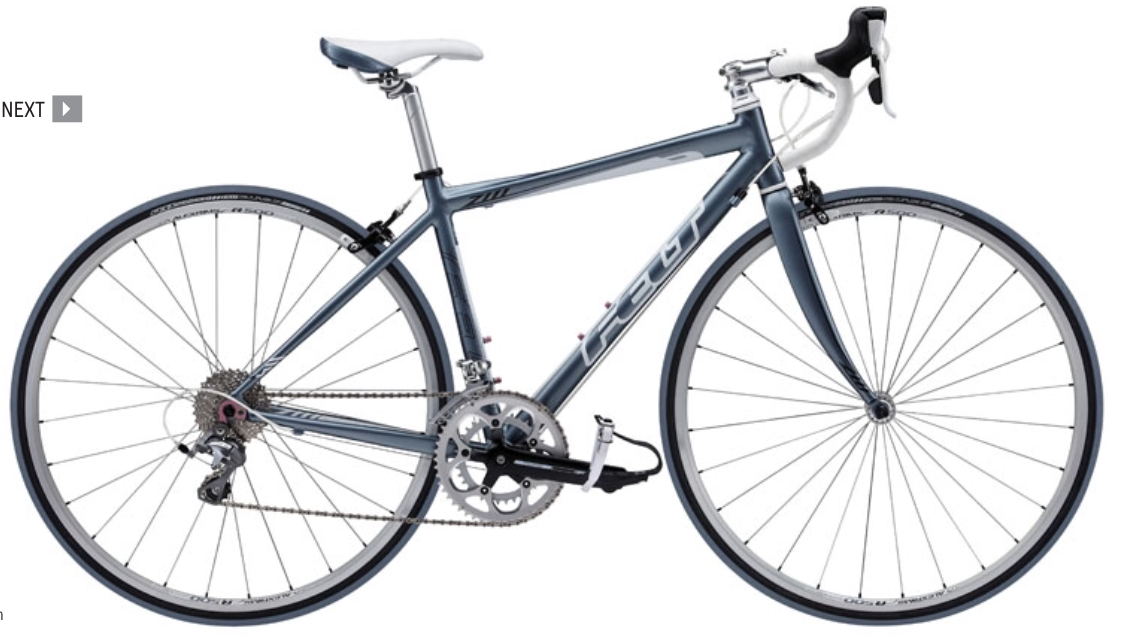 2012 Felt ZW95 XS frame Silver or Gray and White