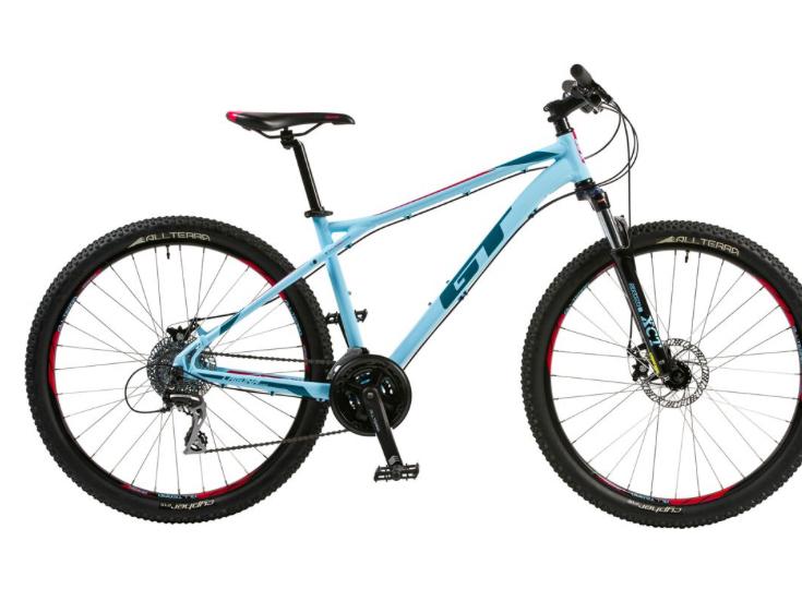 2021 GT Bicycles GT Women's Laguna Pro, triple triangle. Blue and Pink