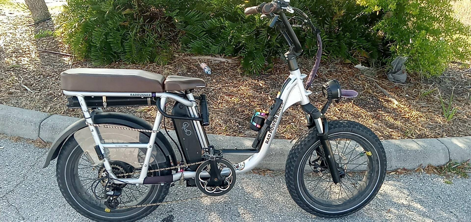 Rad Power Bikes RadRunner Silver, gray or bare metal and Black