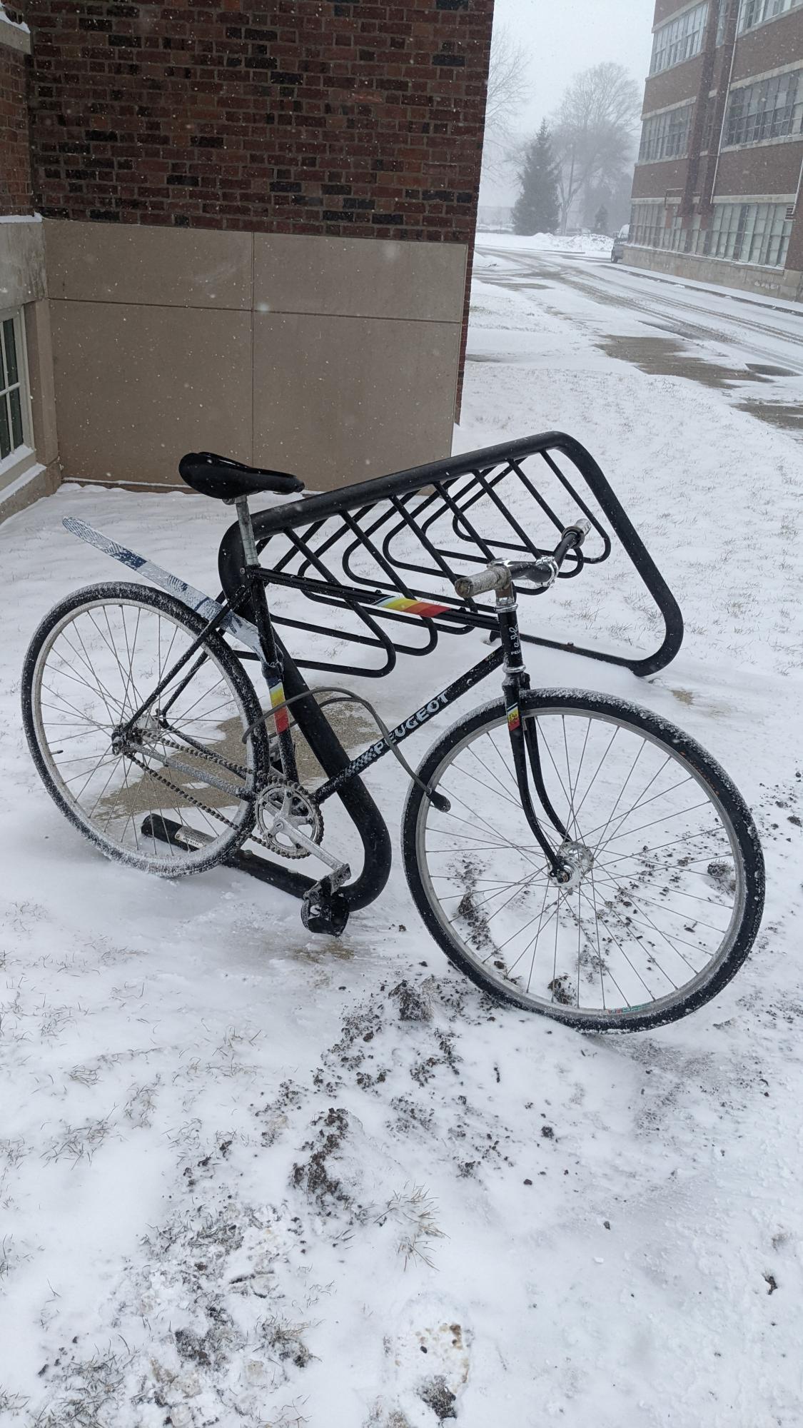 Peugeot fixed gear bike 1/1 built it myself Black
