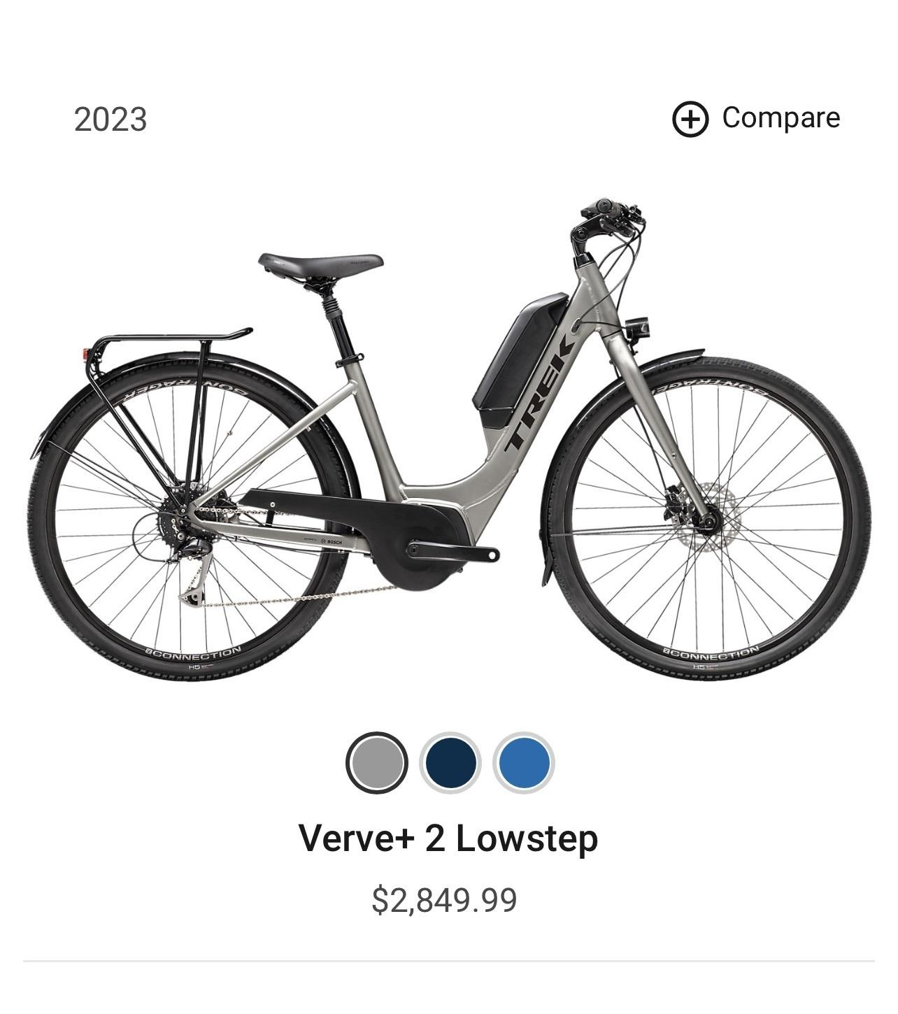 2022 Trek Verve+2 Lowstep Silver, gray or bare metal