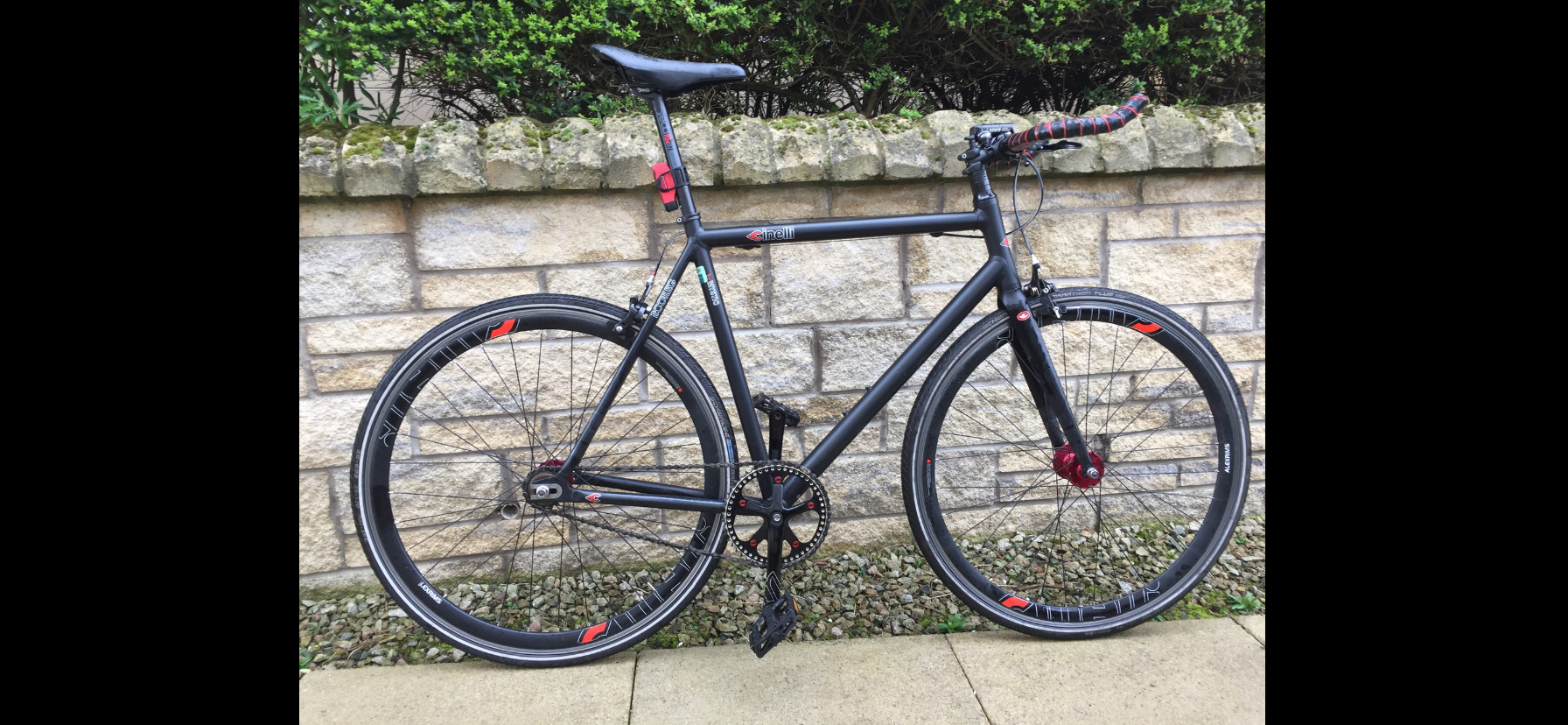 2016 Cinelli XL Mystic Rats Custom Built single Speed Black