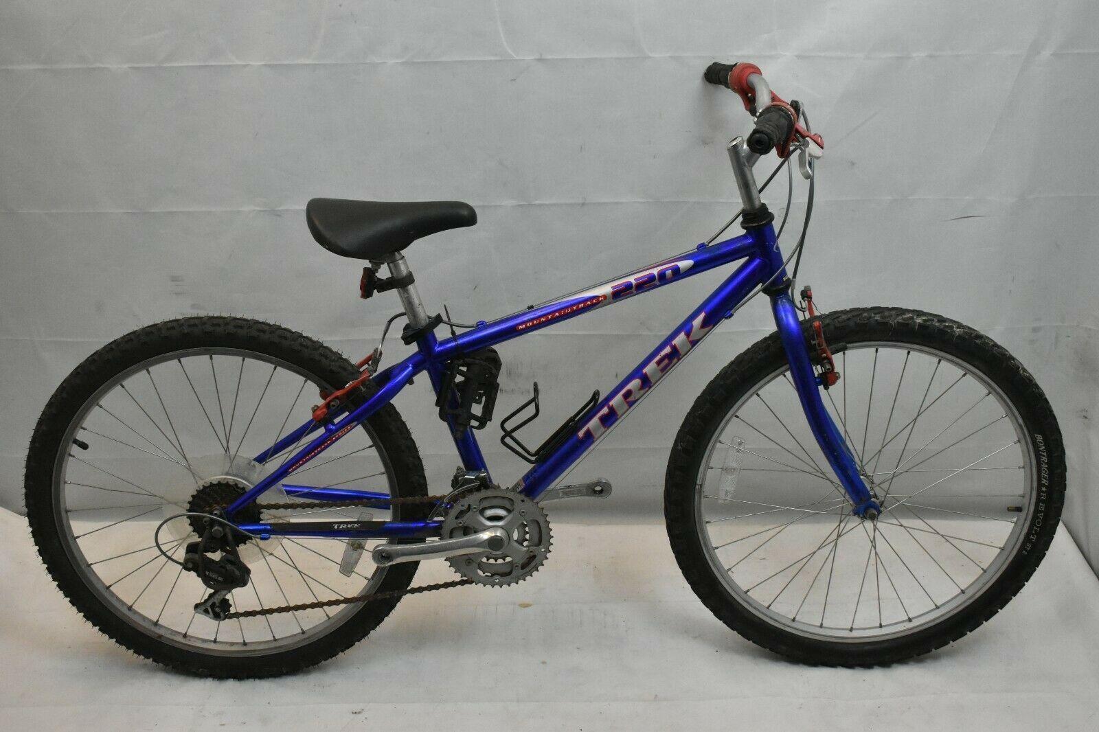 Trek MT 220 Girl's Blue, Silver, gray or bare metal, and Red