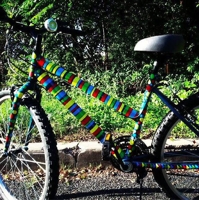 Huffy not sure Stickers tape or other cover-up