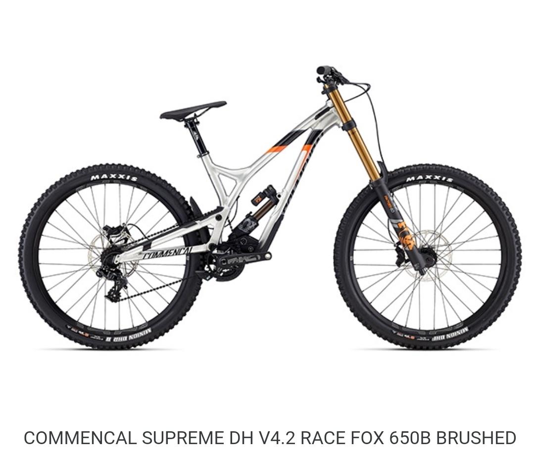 2018 Commencal Bikes supreme DH V4.2 Silver, gray or bare metal