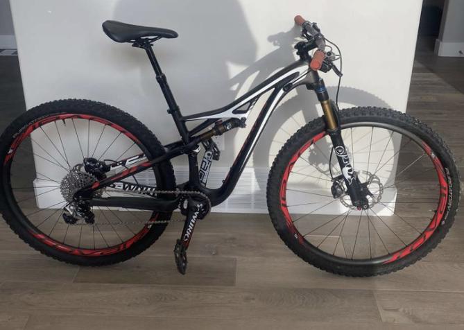 2015 Specialized S-Works Camber 29er Small Black, White, and Red
