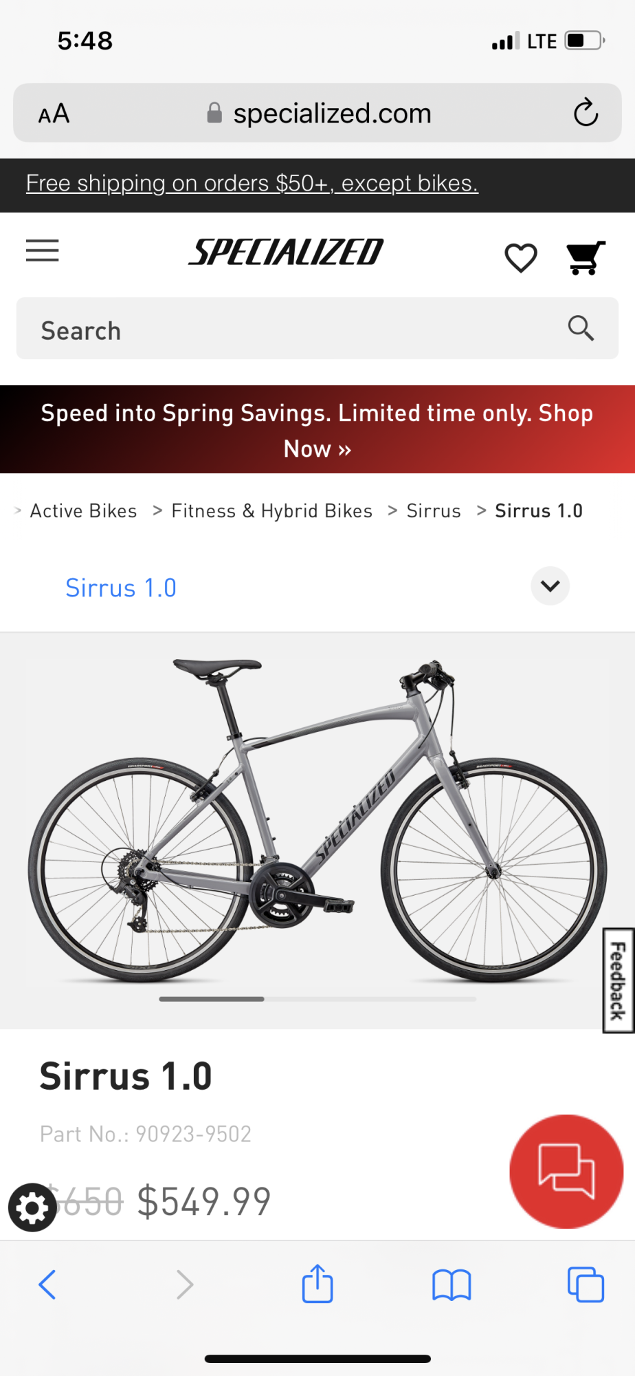 Specialized Sirrus Silver, gray or bare metal