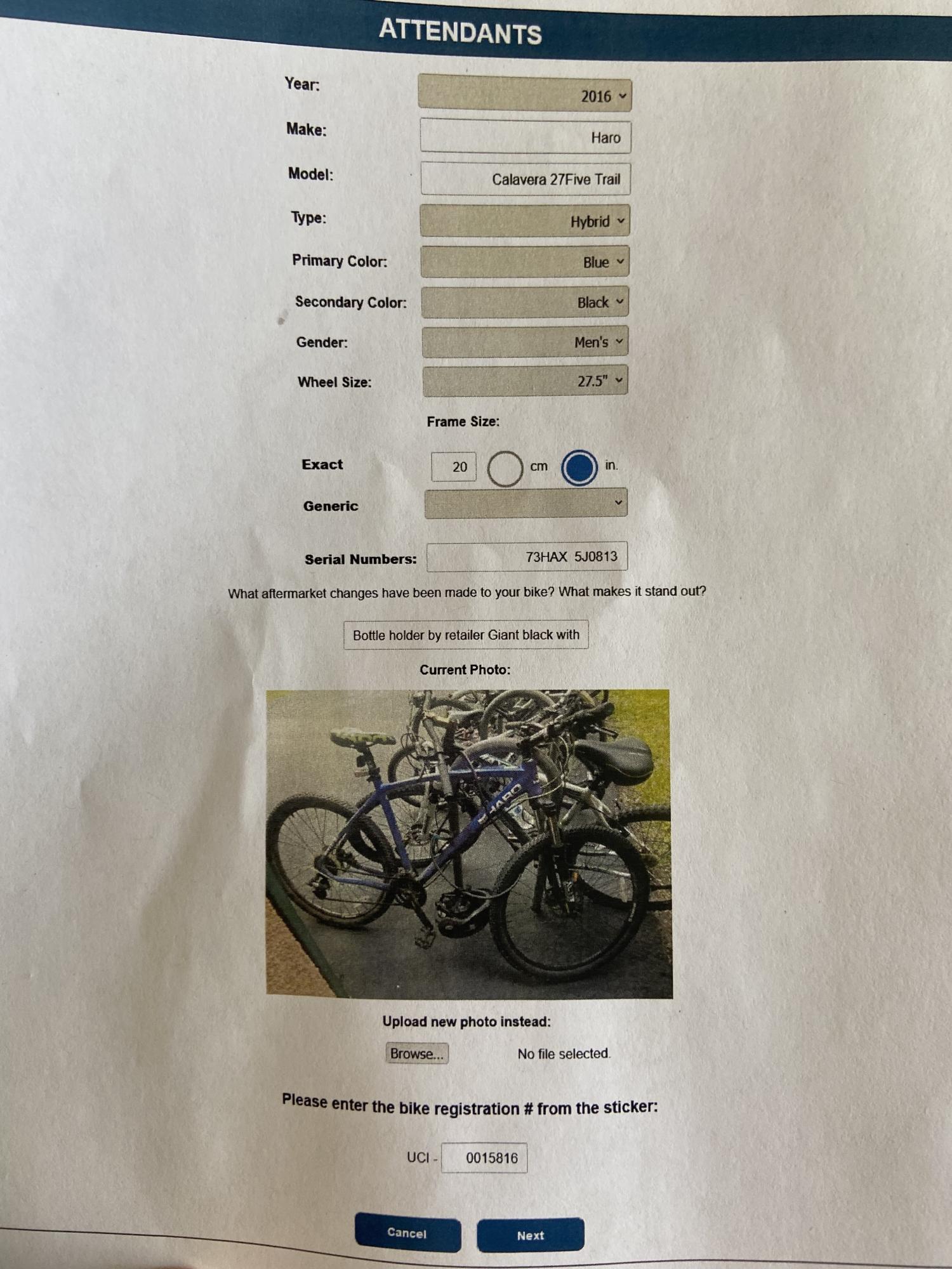 2016 Haro Calavera 27Five Trail Blue