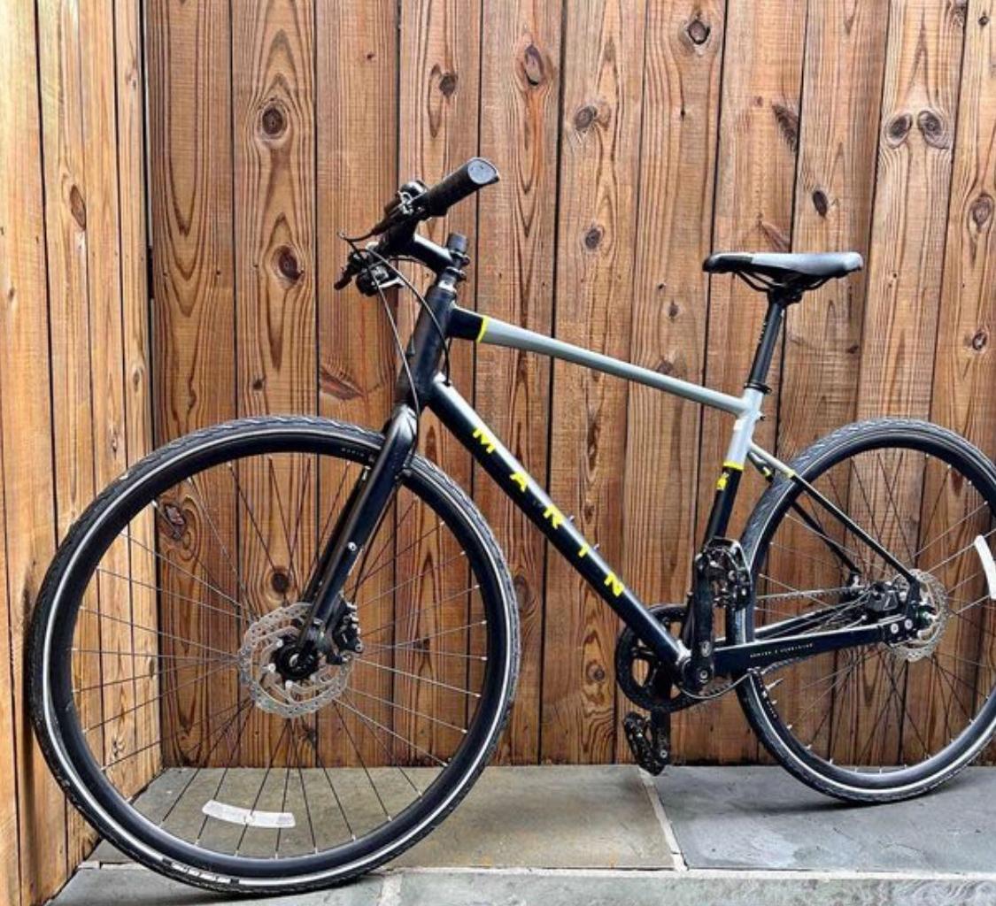 2021 Marin Bikes Presidio 3 Black and Silver, gray or bare metal