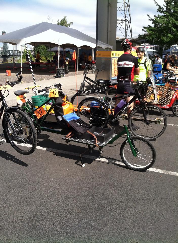 Homebuilt Long John Cargo Bike cargo bike (front storage) Green