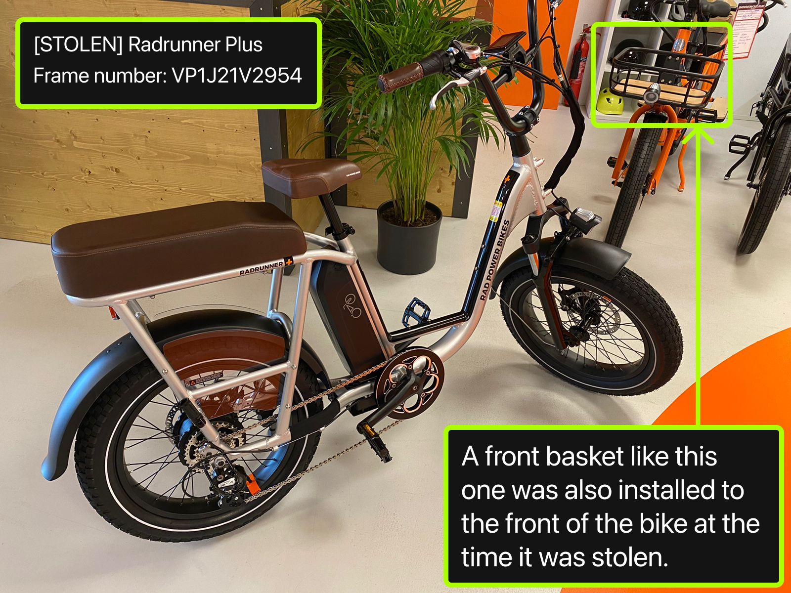 2022 Rad Power Bikes Radrunner Plus Silver, gray or bare metal