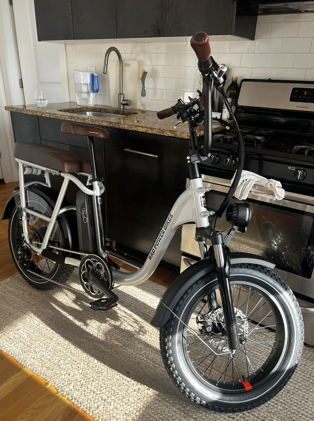 2022 Rad Power Bikes Radrunner Electric e-scooter Silver, gray or bare metal