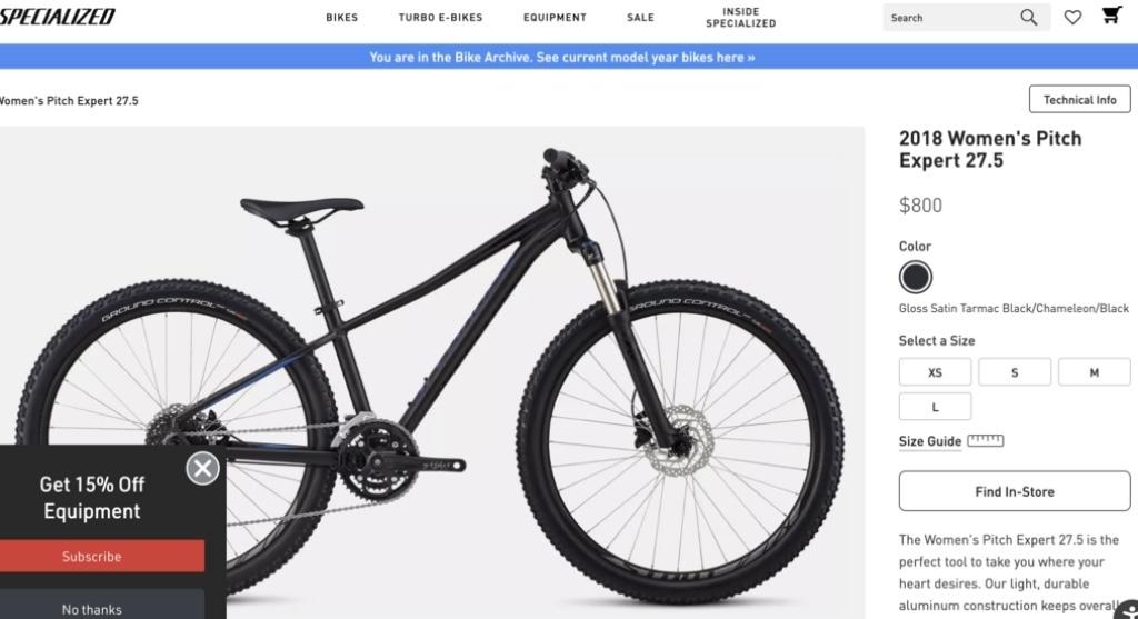 2022 Specialized Women's Pitch Expert Black