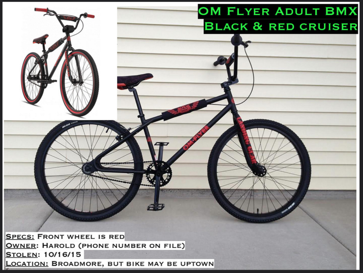 Unknown OM Flyer Adult BMX Black and Red