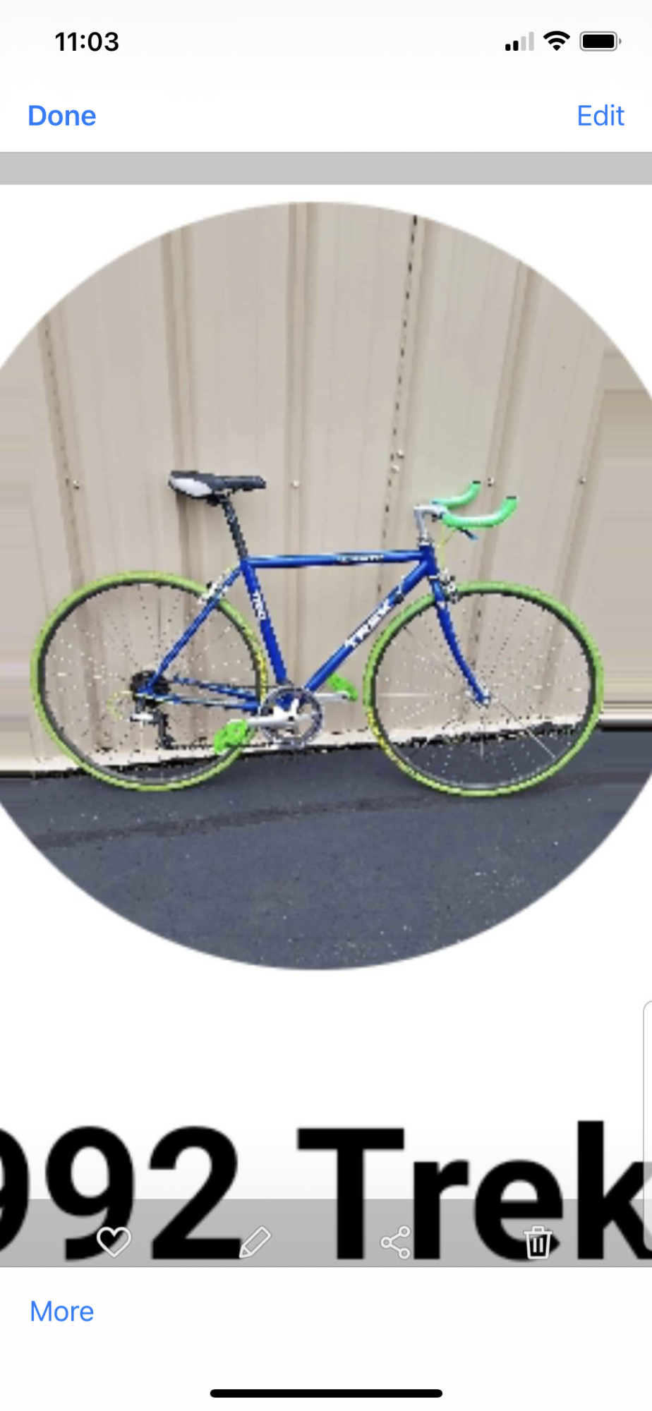 1992 Trek Trek 1100 Road Bike Blue