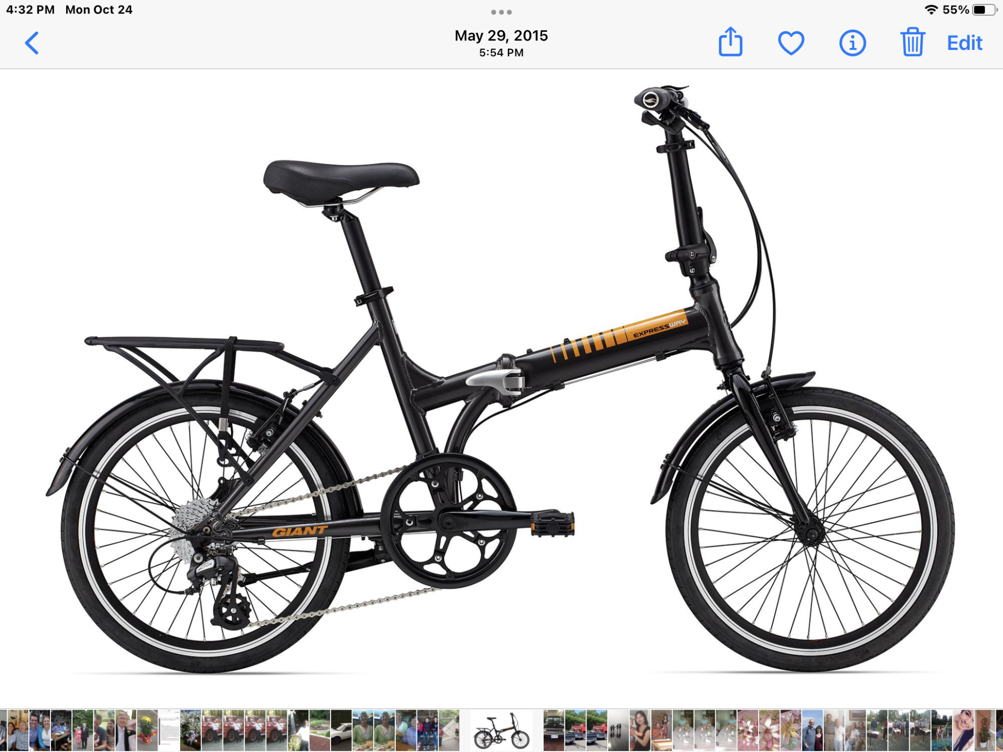 2015 Giant Folding Bike Black