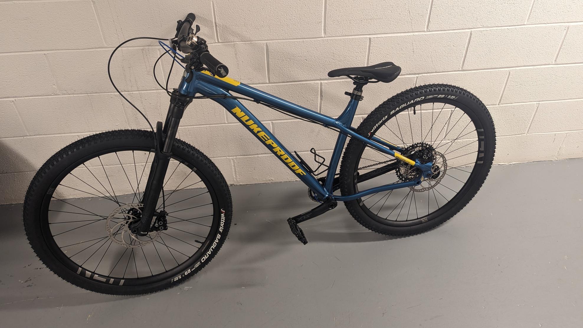 2019 Nukeproof Scout Blue and Yellow or Gold