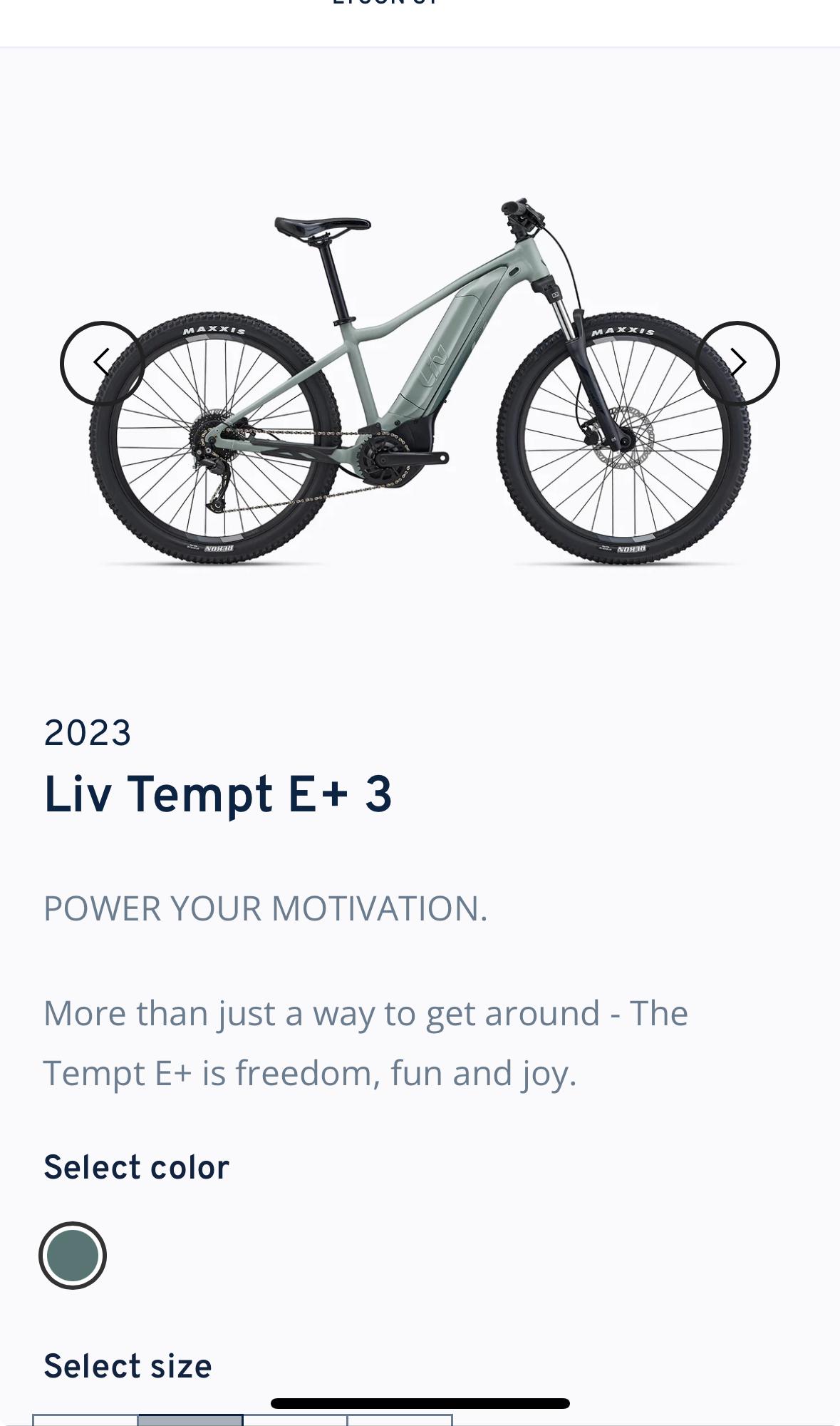 2023 Liv Tempt E3 29r Green and Black