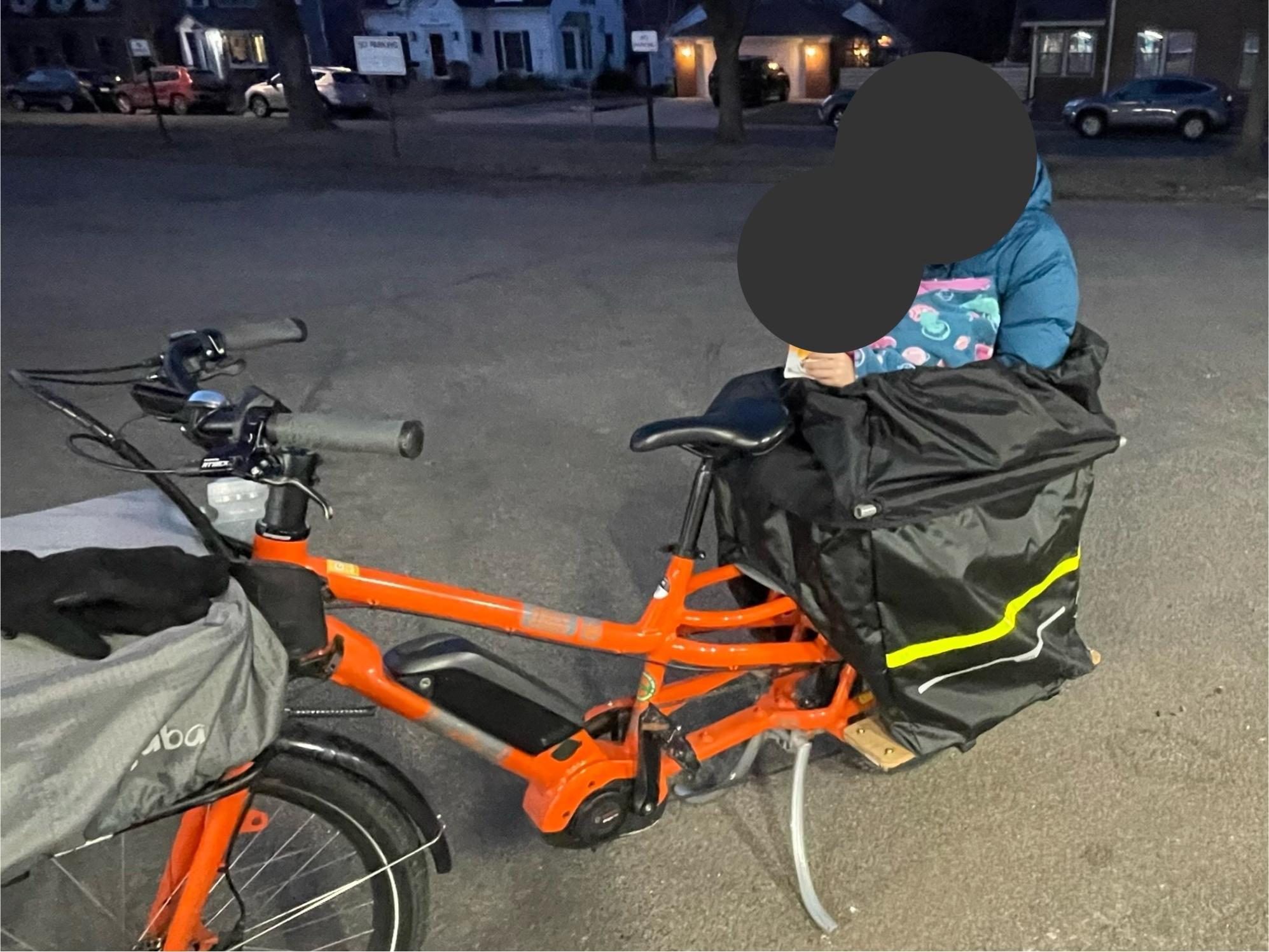 2021 Yuba Spicy Curry cargo bike (rear storage) Orange