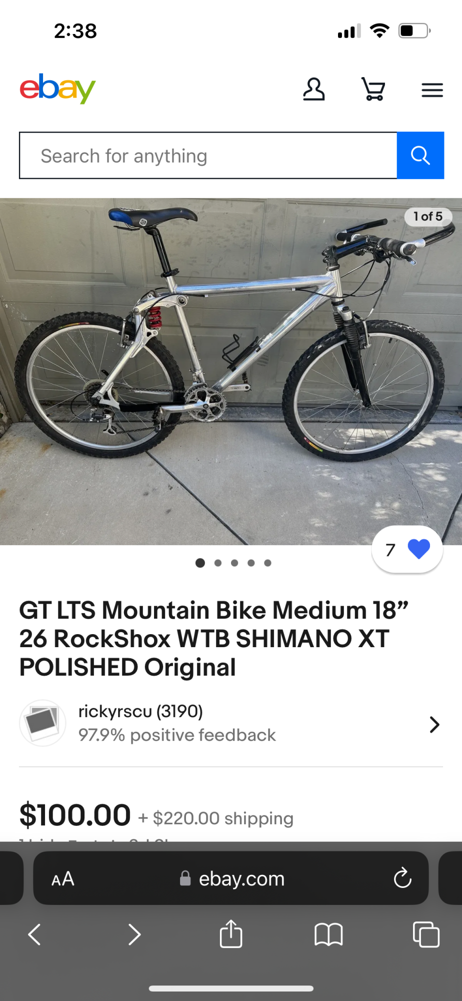 2003 GT Bicycles Zascar Silver, gray or bare metal