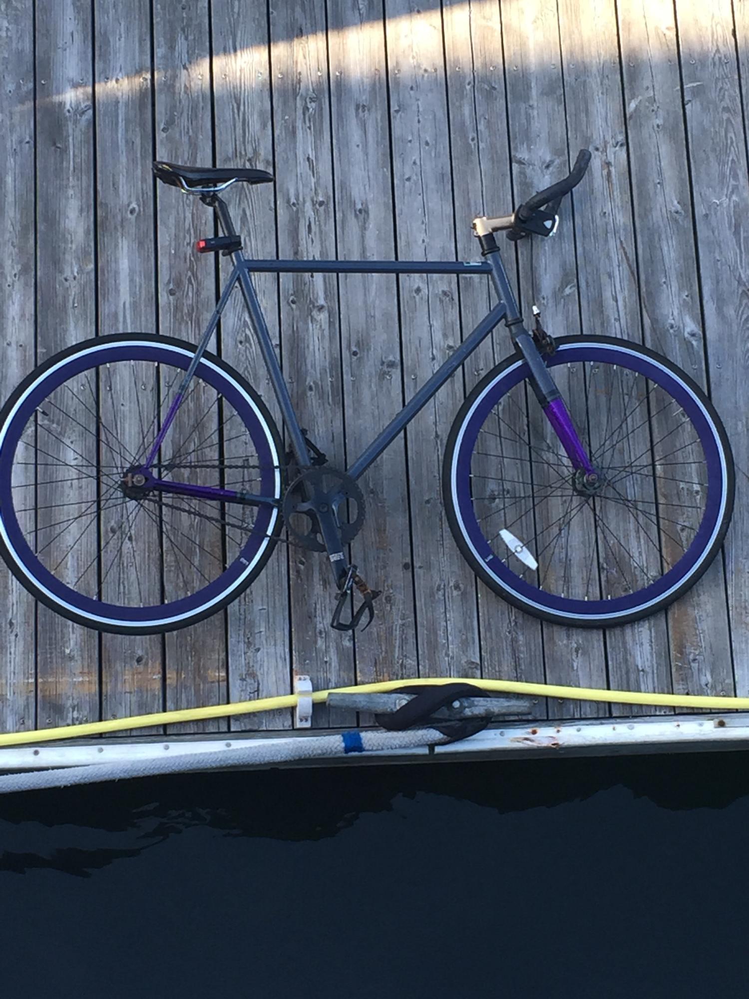 State Bicycle Co. Phantom 2.0 Silver or Gray and Purple