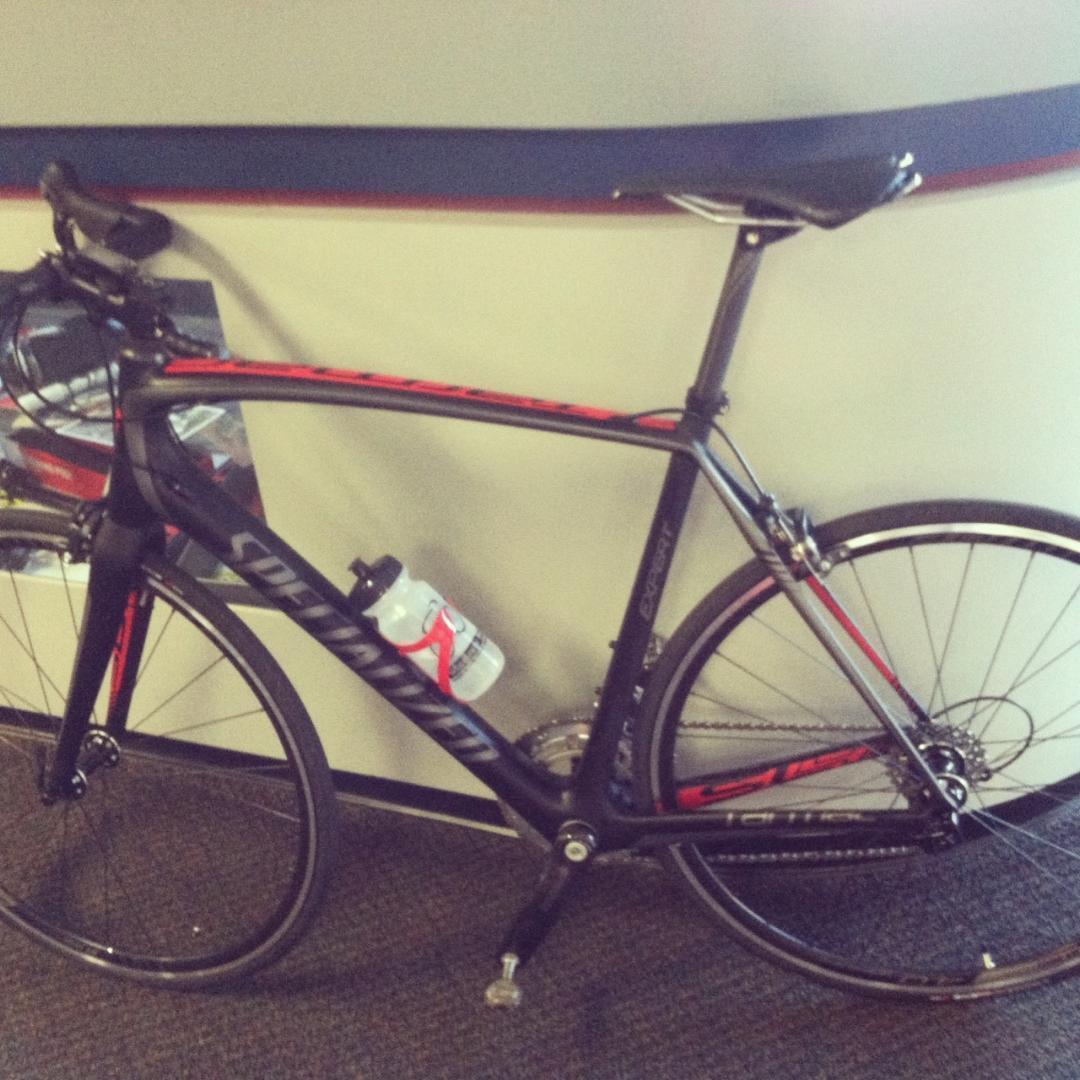 2013 Specialized Tarmac SL4 Expert Mid-Compact Black and Red