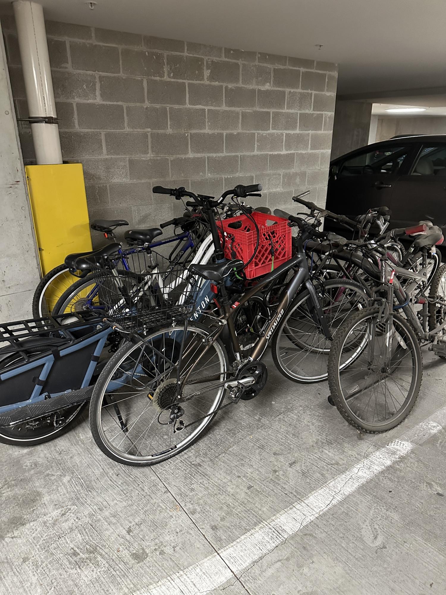 Trek Silver, gray or bare metal and Brown