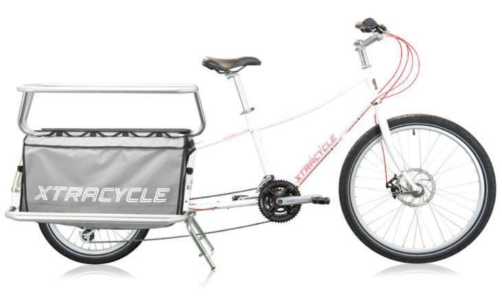 2015 Xtracycle 24d cargo bike (rear storage) White