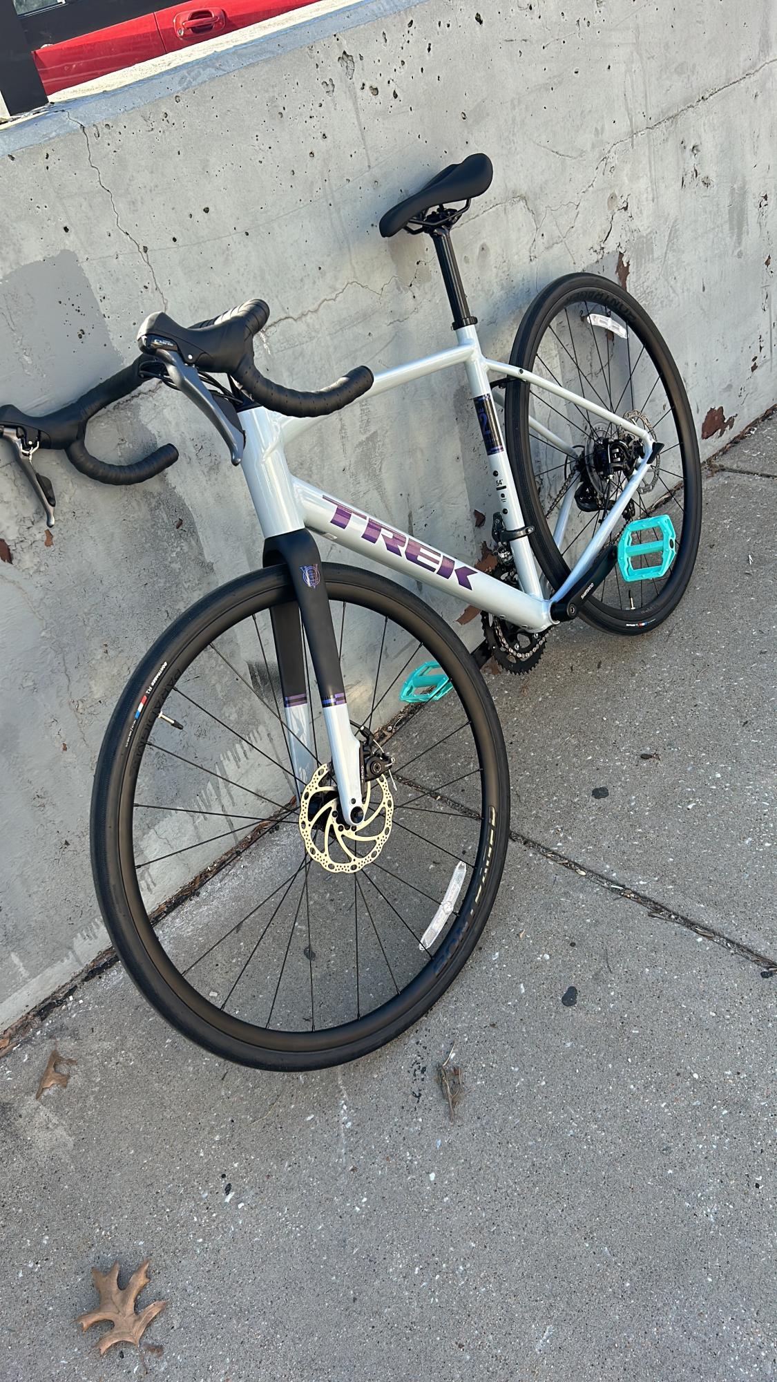 2022 Trek Domane Al 2 54 Gen 4 Silver, gray or bare metal and Purple