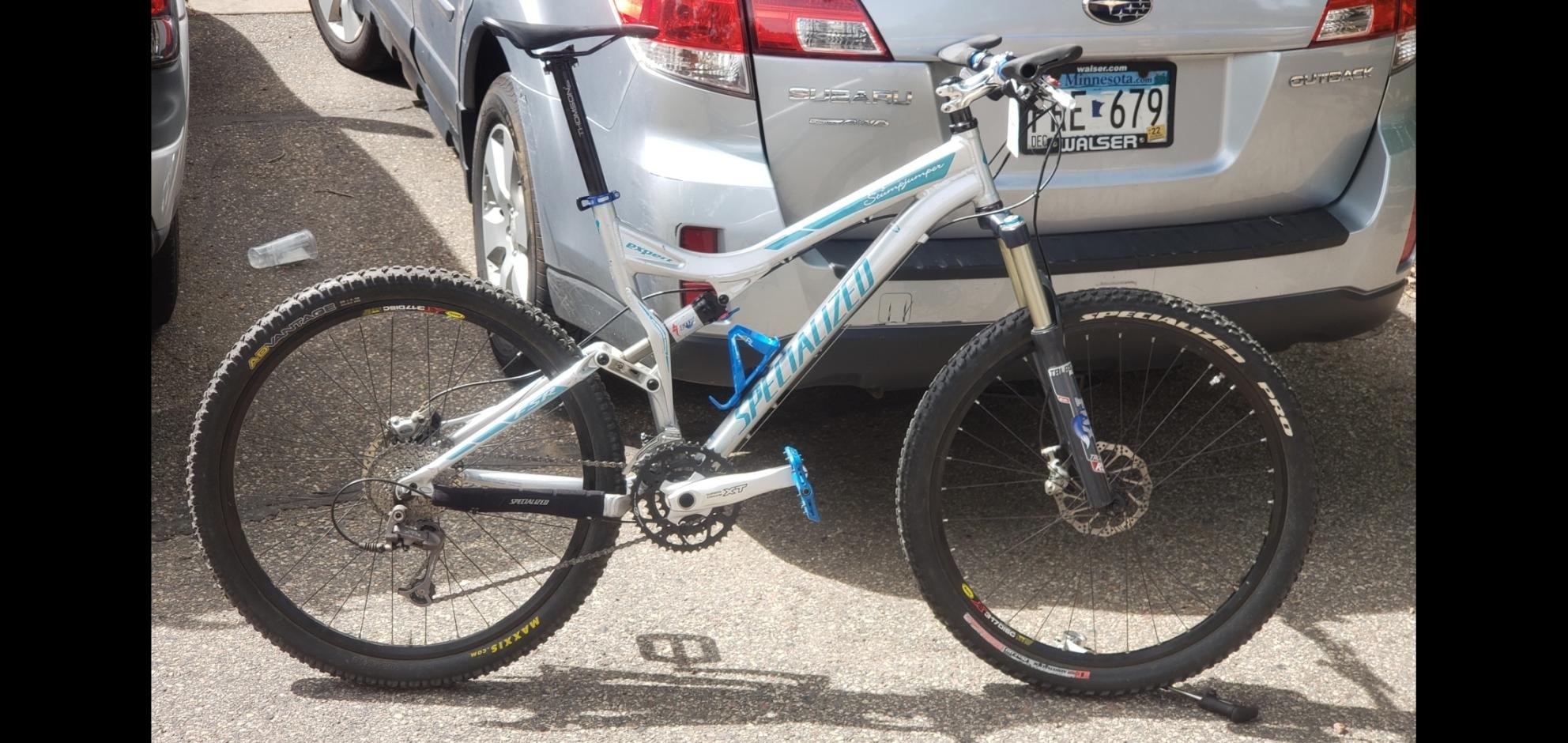 Specialized Stumpjumper Silver, gray or bare metal and Blue