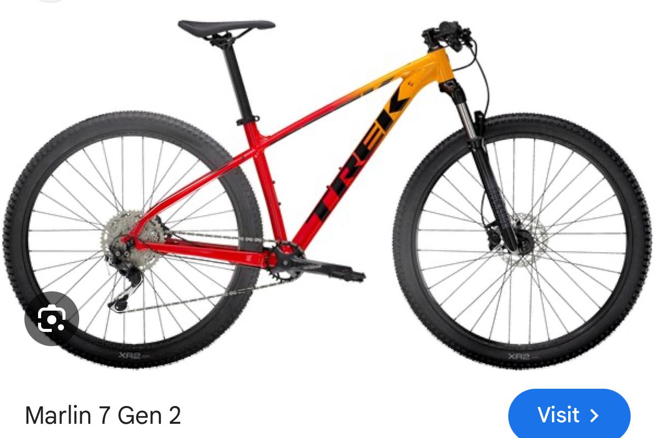 2022 Trek Marlin 7 Gen 2 Orange and Red