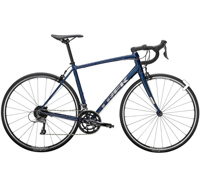 2021 Trek Domaine AL 2 Blue and Silver, gray or bare metal