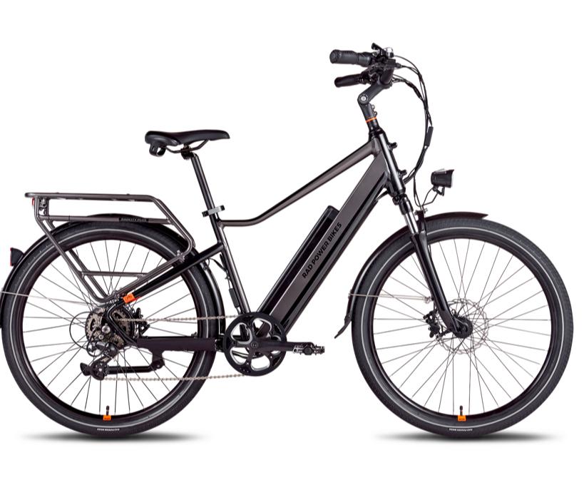 2021 Rad Power Bikes rad city bike Black and Silver, gray or bare metal