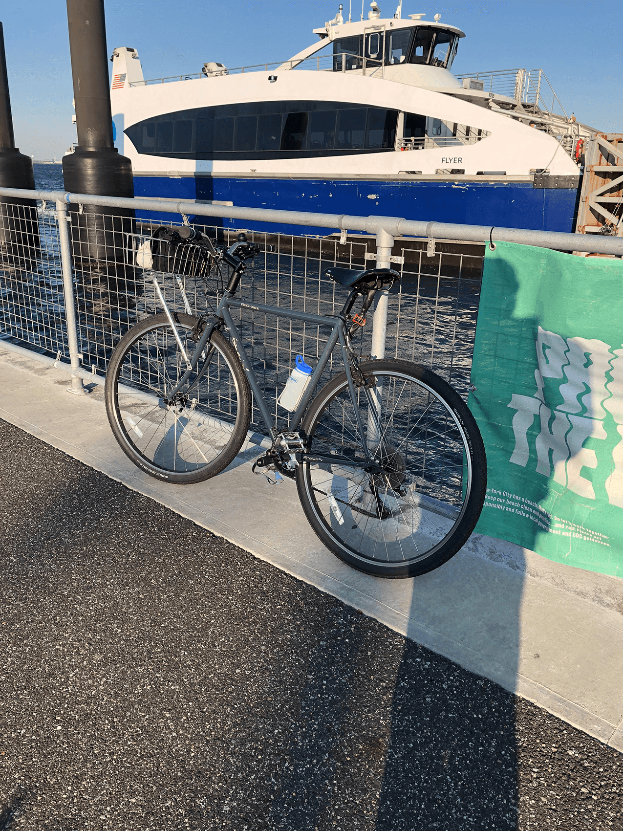 2016 Surly Cross Check Silver, gray or bare metal and Green