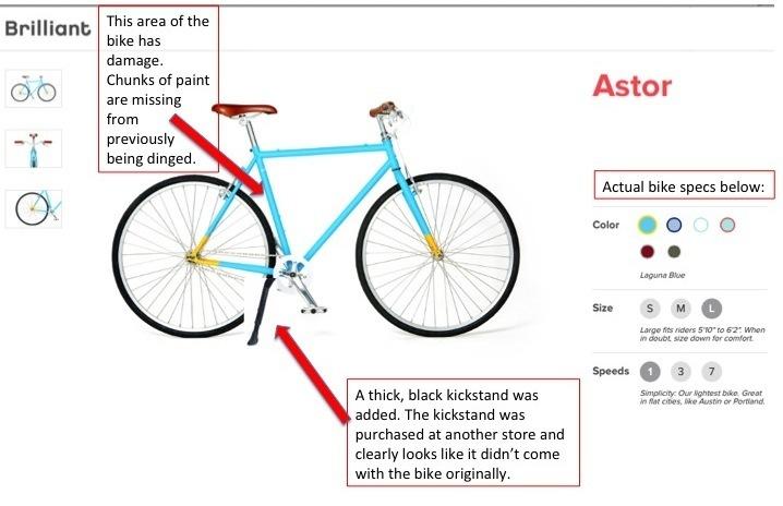 2015 Brilliant Bicycle Astor Blue and Orange