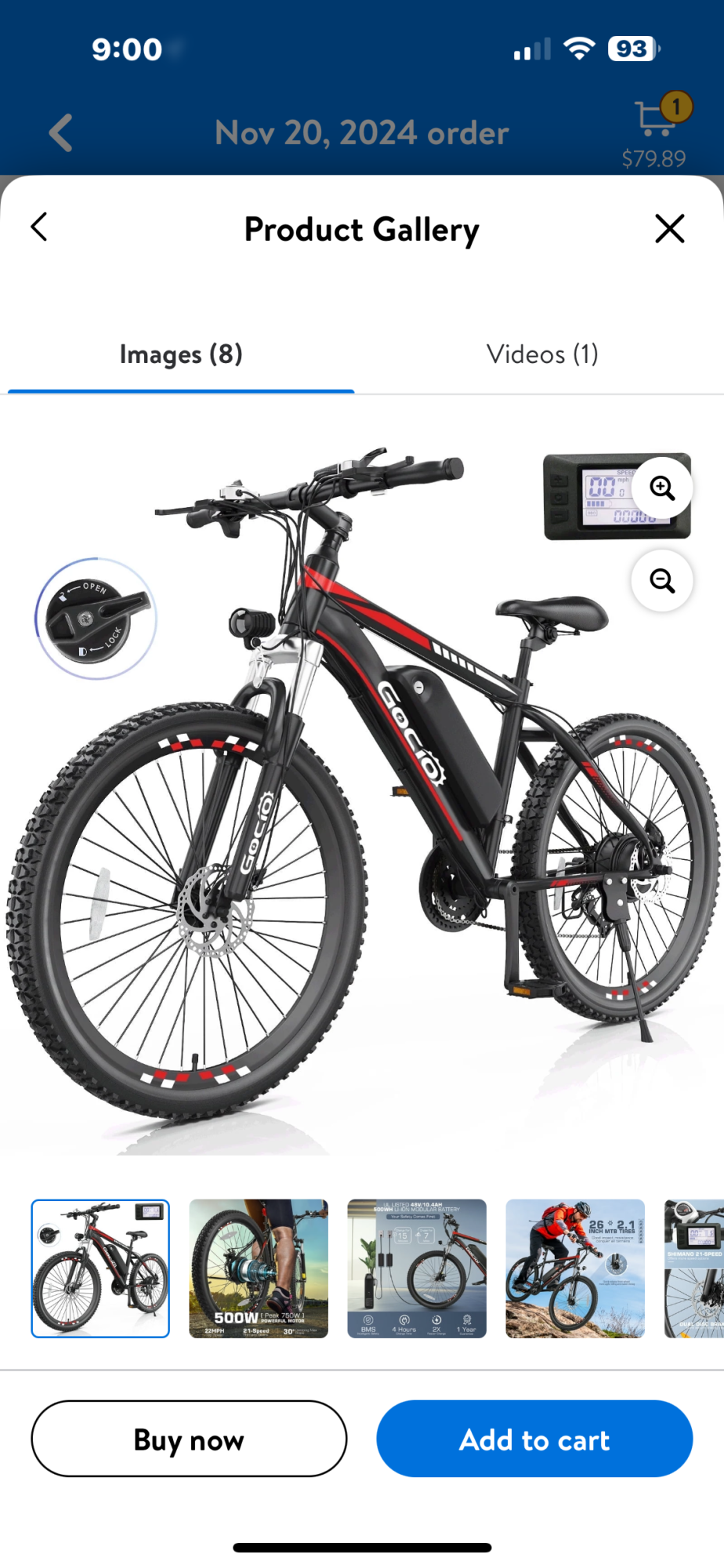 2024 Gocio Standard Black, Red, and White