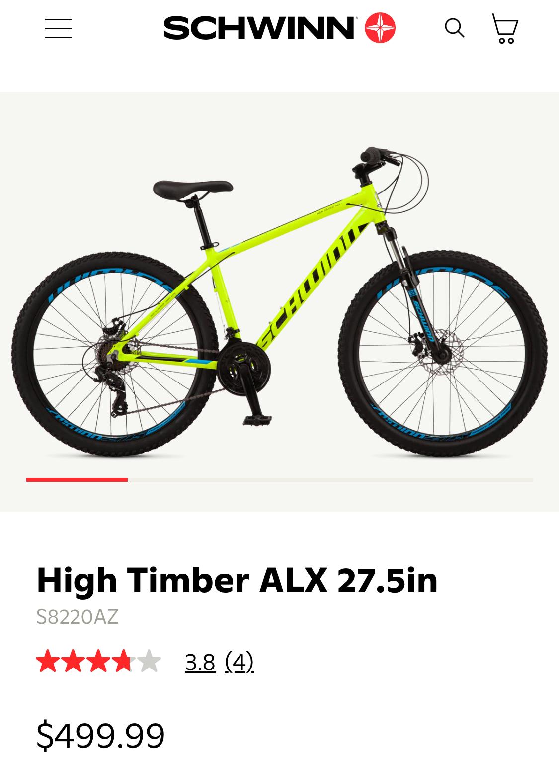 Schwinn High Timber Yellow or Gold