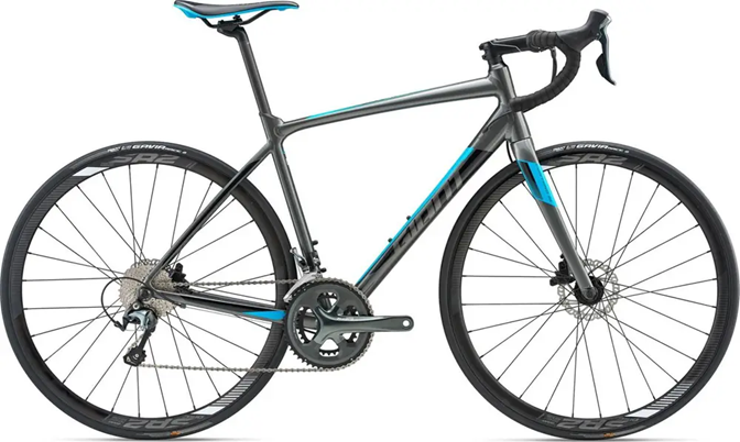2018 Giant Giant Contend SL 2 Silver, gray or bare metal and Teal