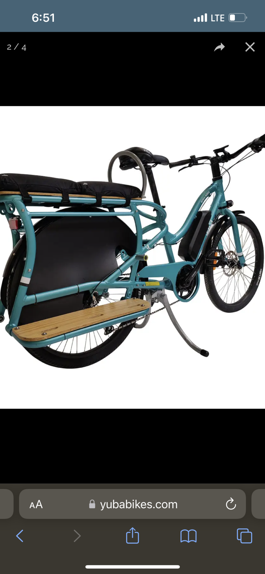 2021 Yuba Boda boda cargo bike (front storage) Blue
