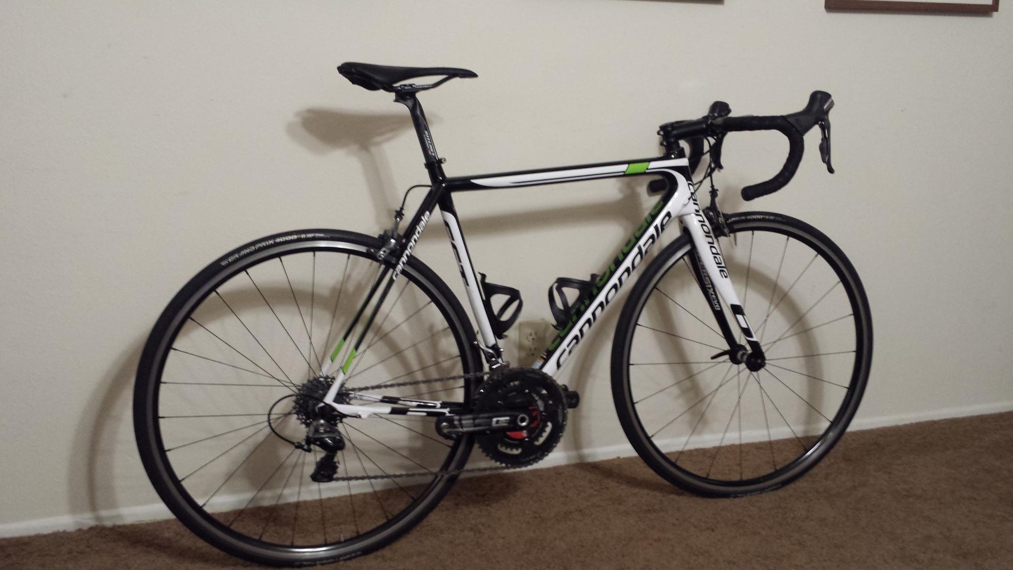 2014 Cannondale Super Six Evo Red White, Black, and Green