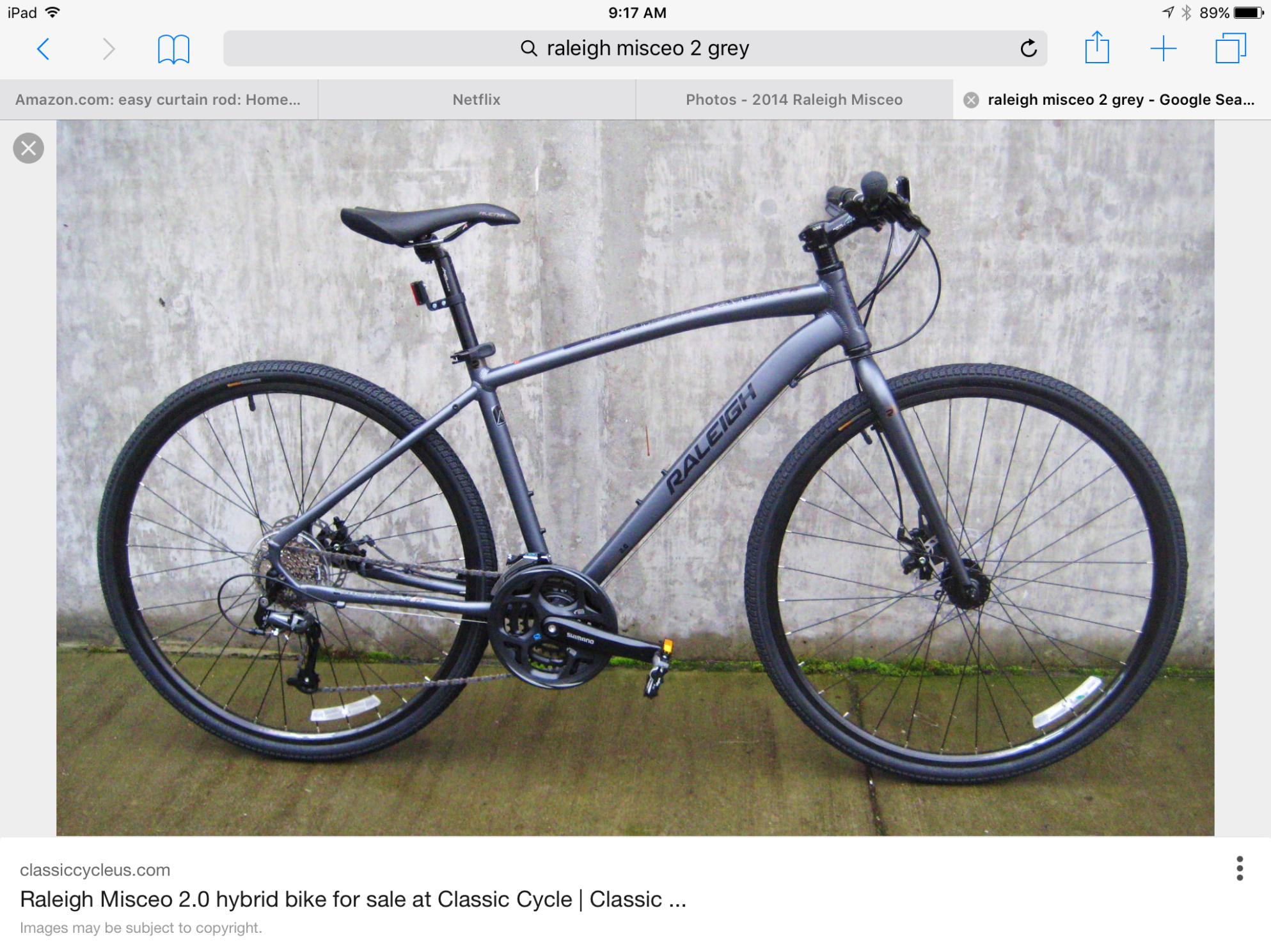 2014 Raleigh Misceo Silver or Gray