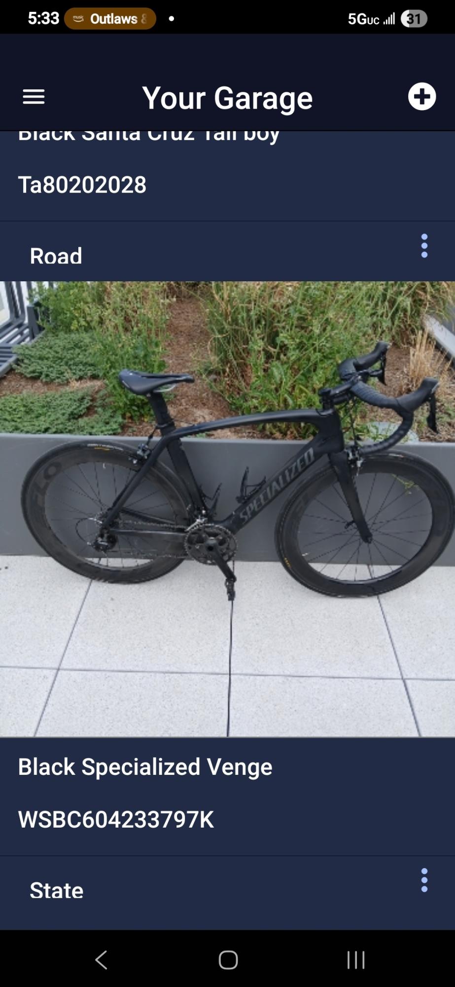 2015 Specialized Venge Black and Silver, gray or bare metal