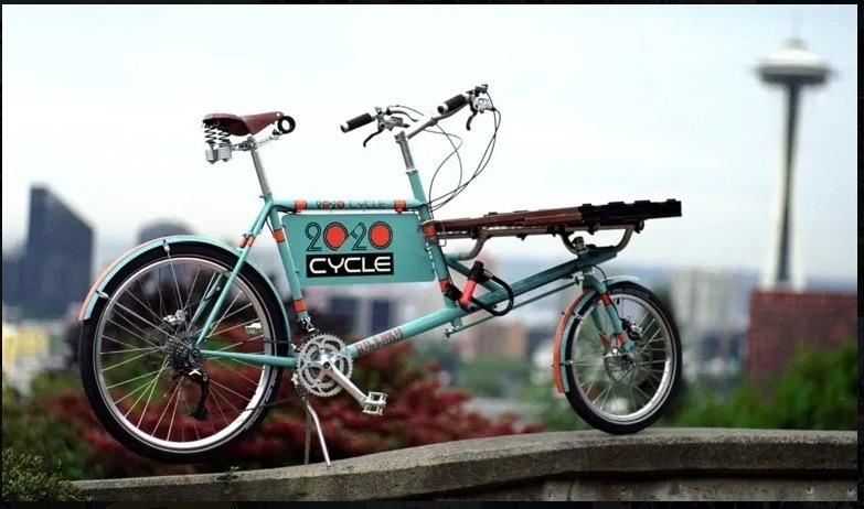 2007 Bilenky Cycle Works cargo bike- 20/20 Cycle logo custom p... cargo bike (front storage) Teal