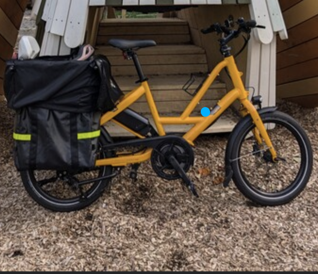 Tern Quick Haul D8 LR Mango/Dark Bronze cargo bike rear (e.g. longtail) Orange and Black