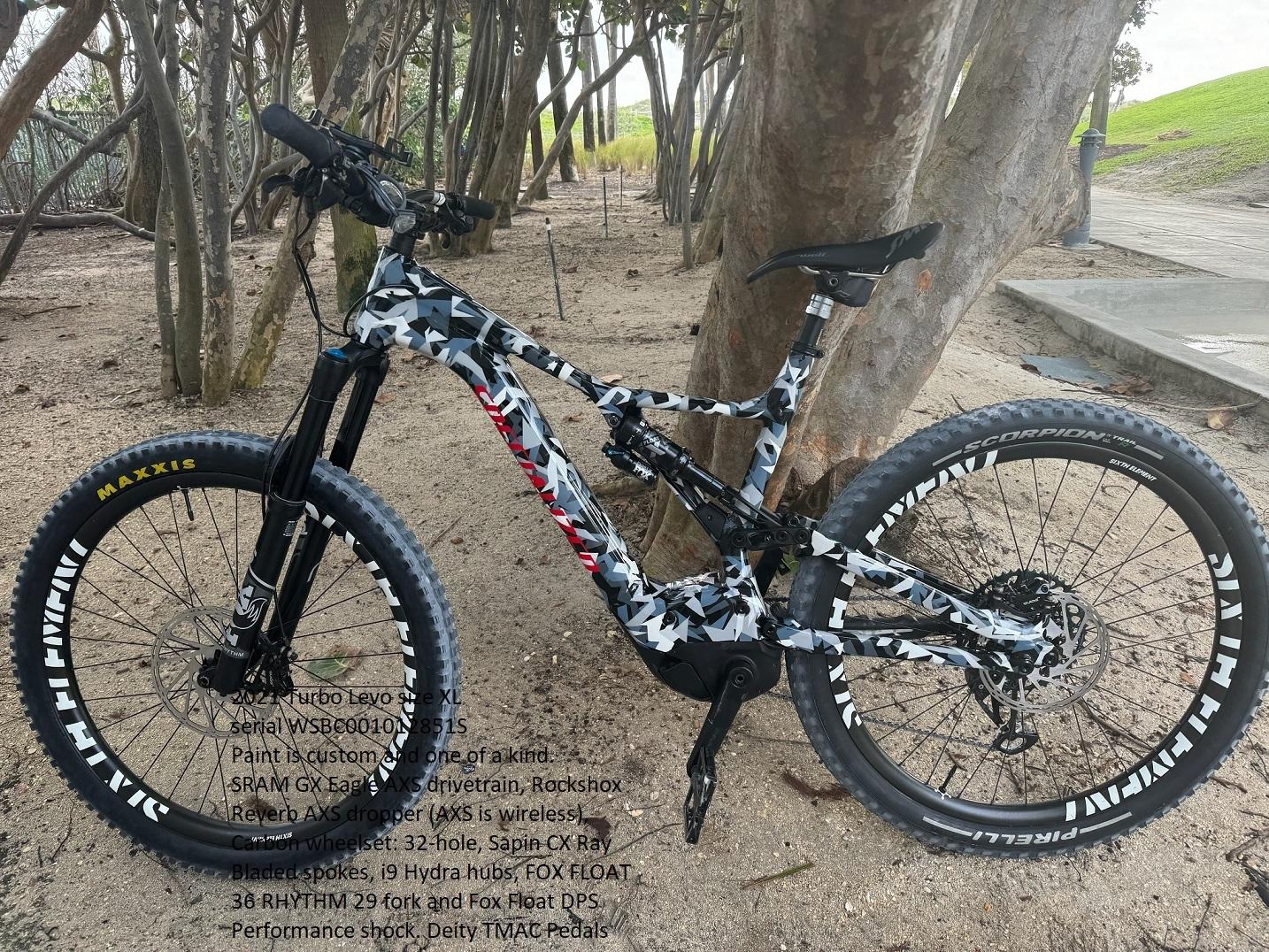 2021 Specialized XL Stickers tape or other cover-up and Stickers tape or other cover-up