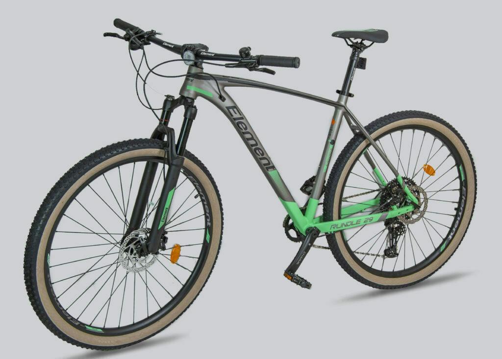 Element Cycle Rundle 29 Silver, gray or bare metal and Green