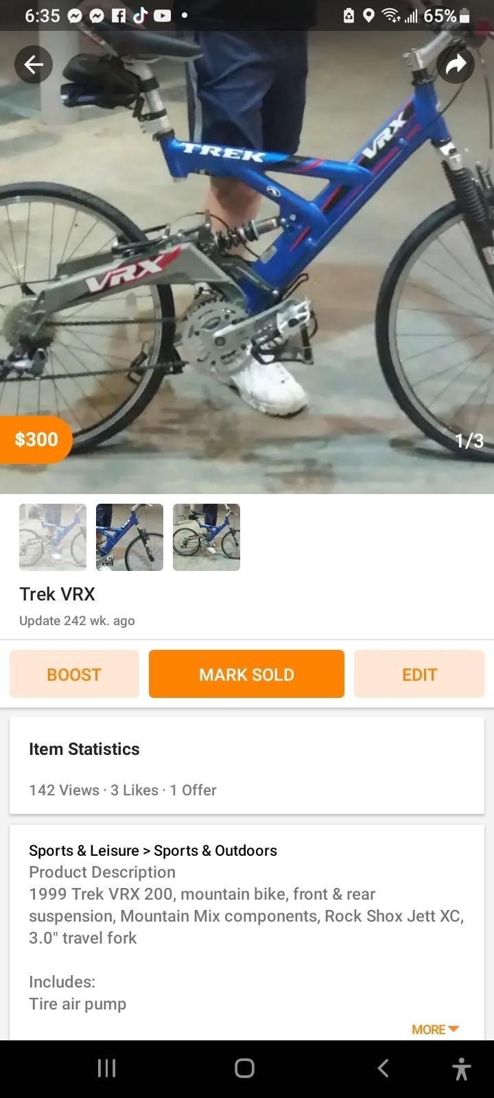 2000 Trek Vrx 200 Blue