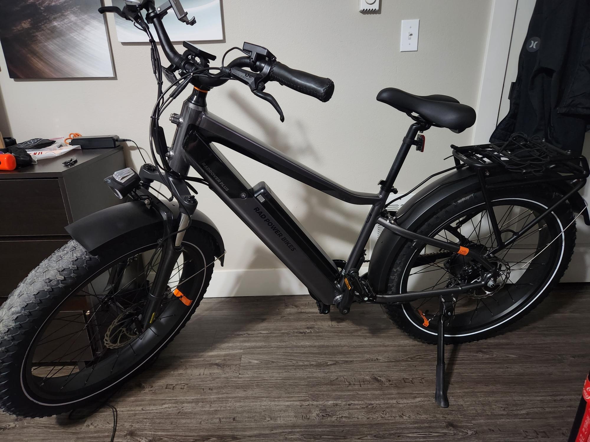 2022 Rad Power Bikes RadRover 6 Plus Silver, gray or bare metal and Black