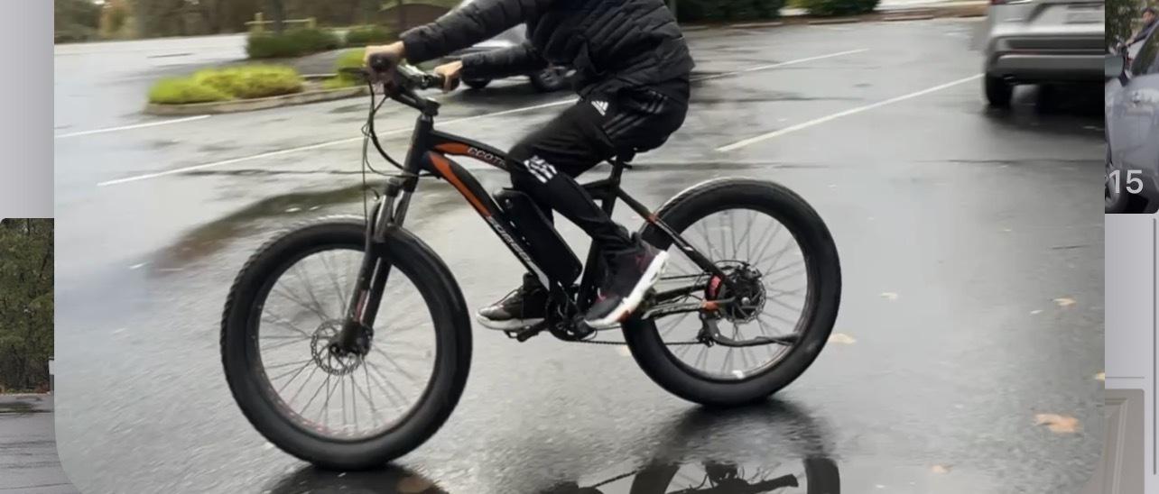 Ecotric Rocket- Fat tire - s900 Black and Orange